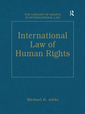 cover image of International Law of Human Rights